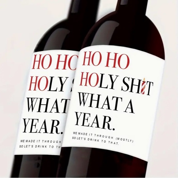 20 Piece Funny Holiday Wine Bottle Labels - Perfect Gag Gift - Picture 3 of 6